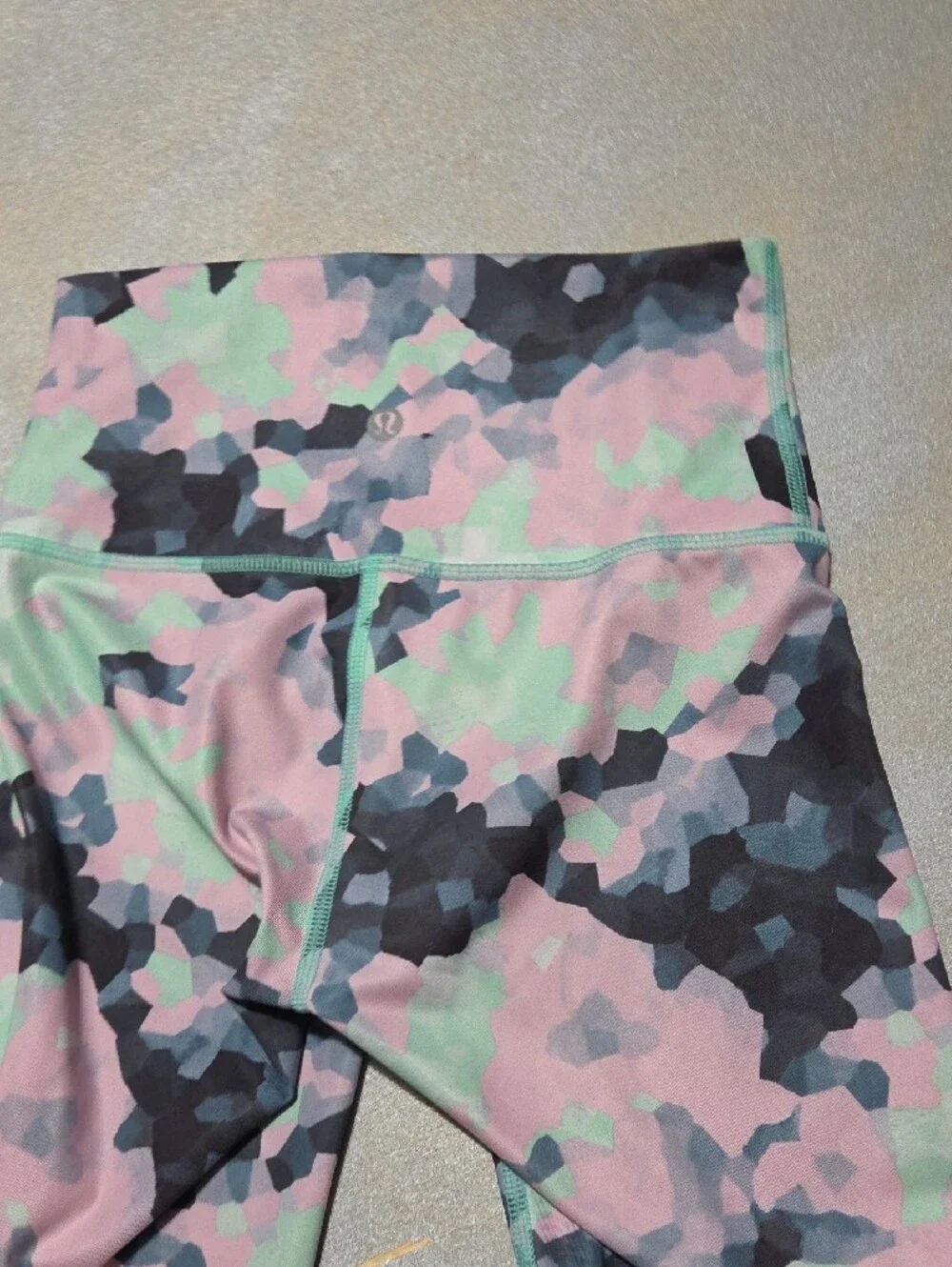lululemon athletica Pink, Mint & Black Camo Leggings NWOTS